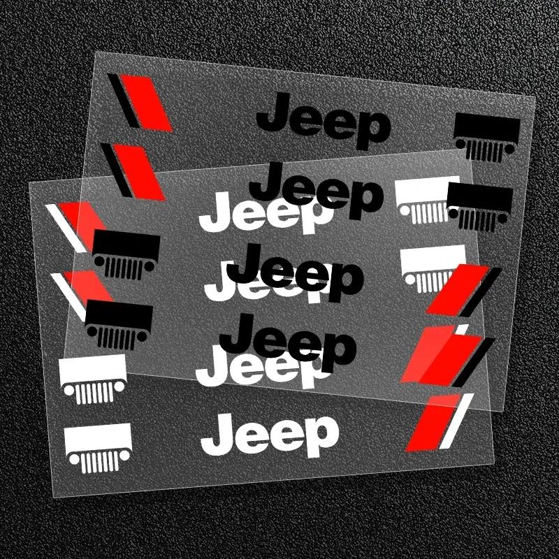 4pcs/set Car Door Handle Sticker Vinyl Decal For Jeep Grand Cherokee Wrangler JK Gladiator Compass Renegade Patriot Liberty