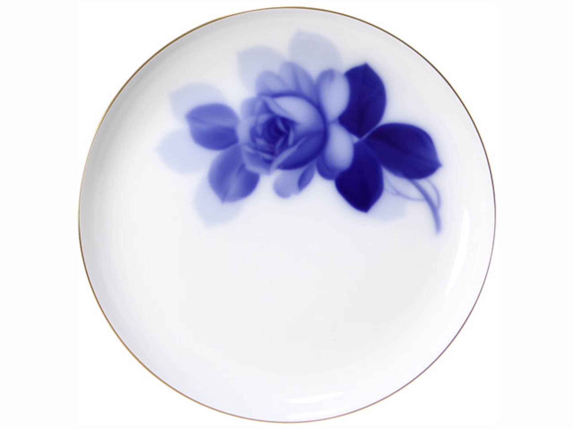 

Okura Art Pottery Blue Rose (8211) 23cm Meat Dish, Made in Japan, 30H/8211