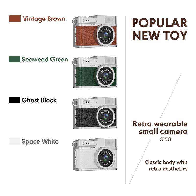 Retro Mini Kamera mit Bildschirm Innen Zuhause Außen 1080P Sport Tragbar Vintage Sehr Klein Mini Kamera Videorekorder