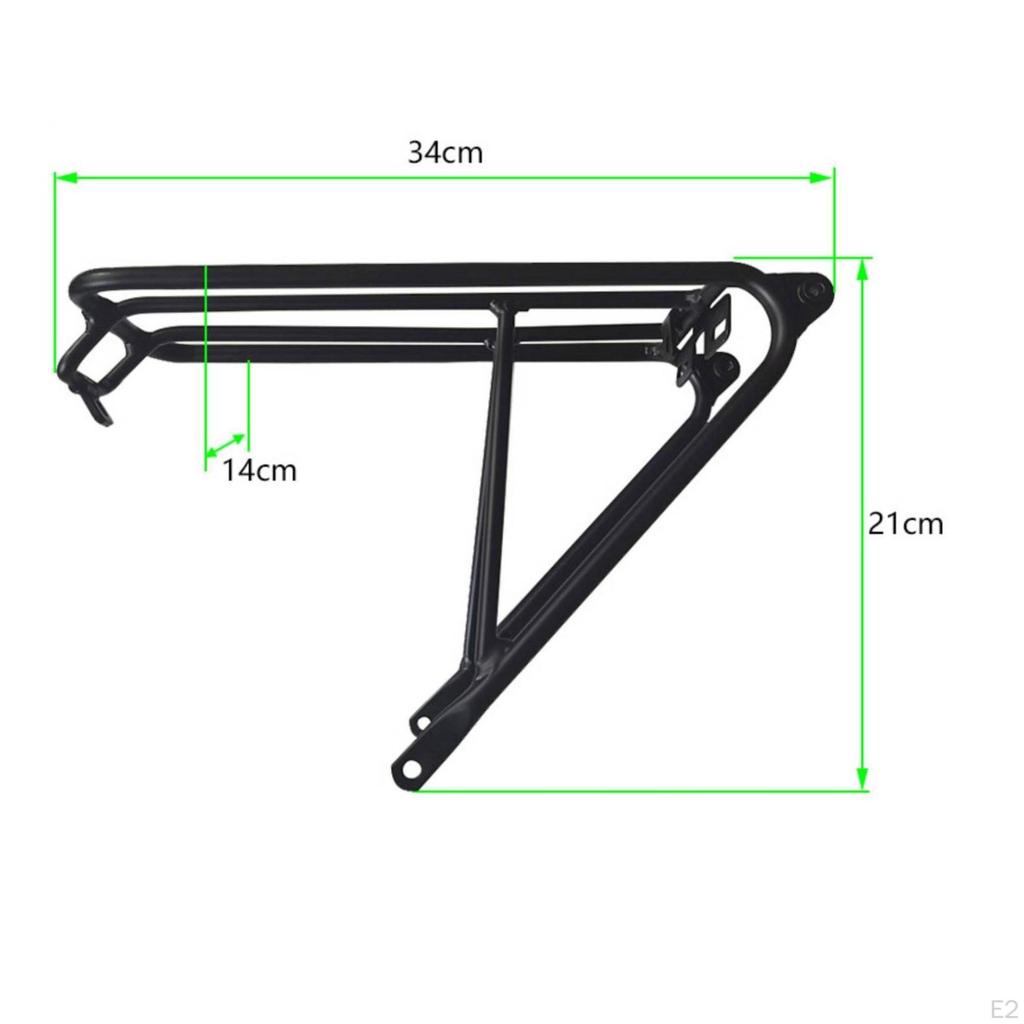 Cylindrical Rear Rack with Easy Wheel Mount Strong Cargo Universal