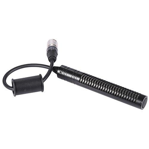 Stereo Condenser Unidirectional Microphone for Sony and Panosonic Camcorders with XLR Interface for Recording Interviews and Photography