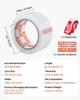Packing Tape 6 Rolls 65 Yards Clear Shipping Tape with Dispenser 2.7 Mil