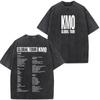 Singer Pablo Alborn Global Tour Kmo  Print Washed Vintage T Shirt Men Women Hiphop  Casual Oversized T Shirts Fan Gifts