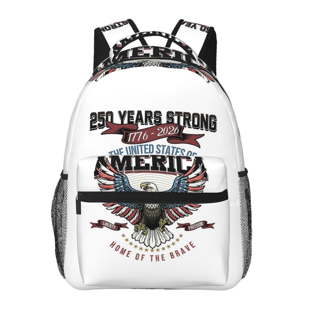 USA 250. Jubiläum 1776-2026 Amerikanische Flagge Rucksack Schüler Jungen Mädchen Schultasche Kinder Schultasche Umhängetasche für Männer Frauen