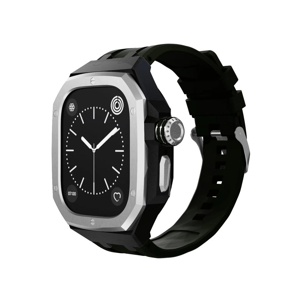 Kit di Modifica di Lusso per Apple Watch Ultra 2/Ultra 49MM Cinturino+Cassa in Acciaio Inossidabile per IWatch Serie 49mm Accessori