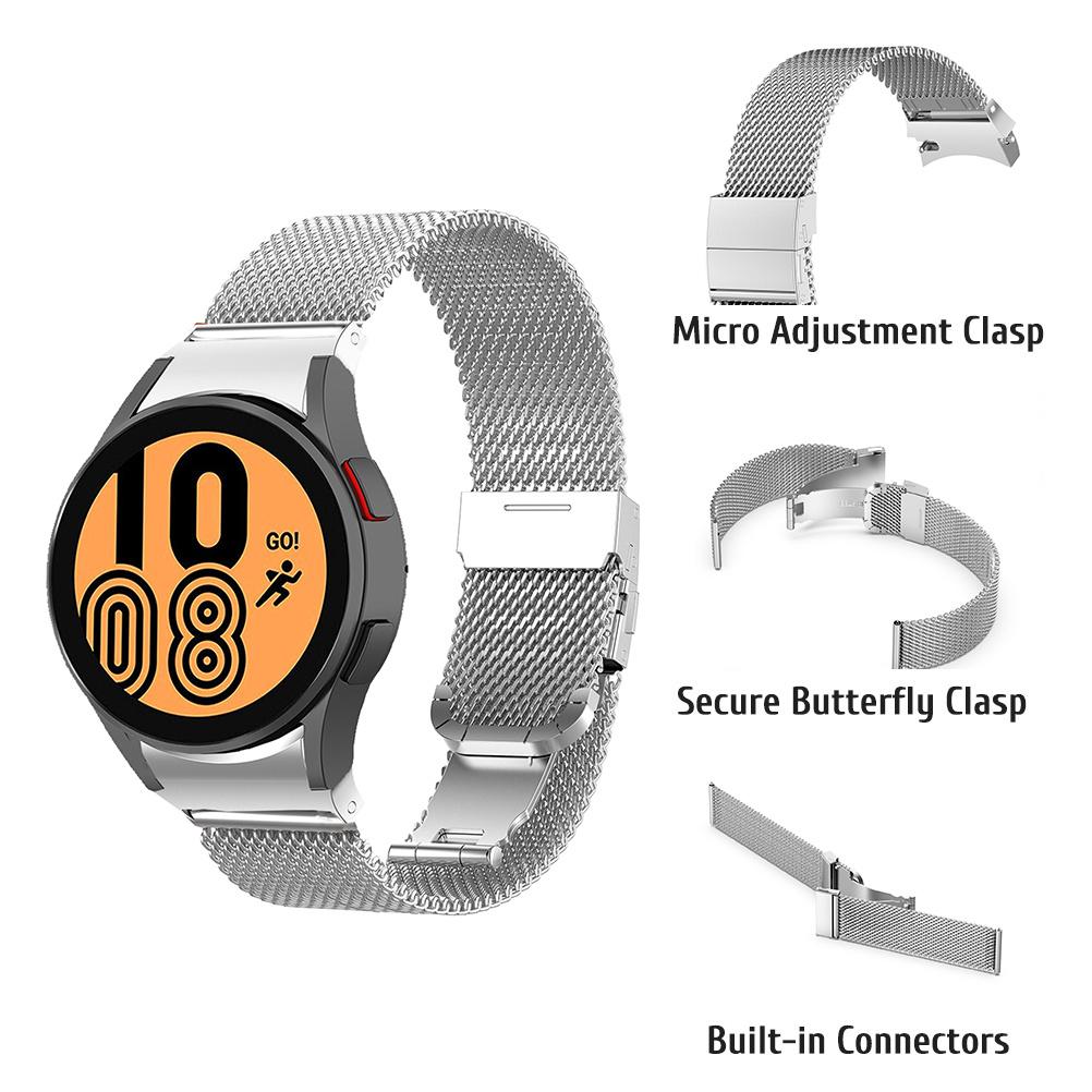 Correa de Repuesto Compatible para Samsung Galaxy Watch4 40 44mm Correa de Acero Inoxidable Compatible