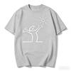 Fun La Linea Summer Sun T Shirts Men Round Neck 100% Cotton T Shirt Badum Linus Lineman Short Sleeve Tees 4XL Tops Streetwear