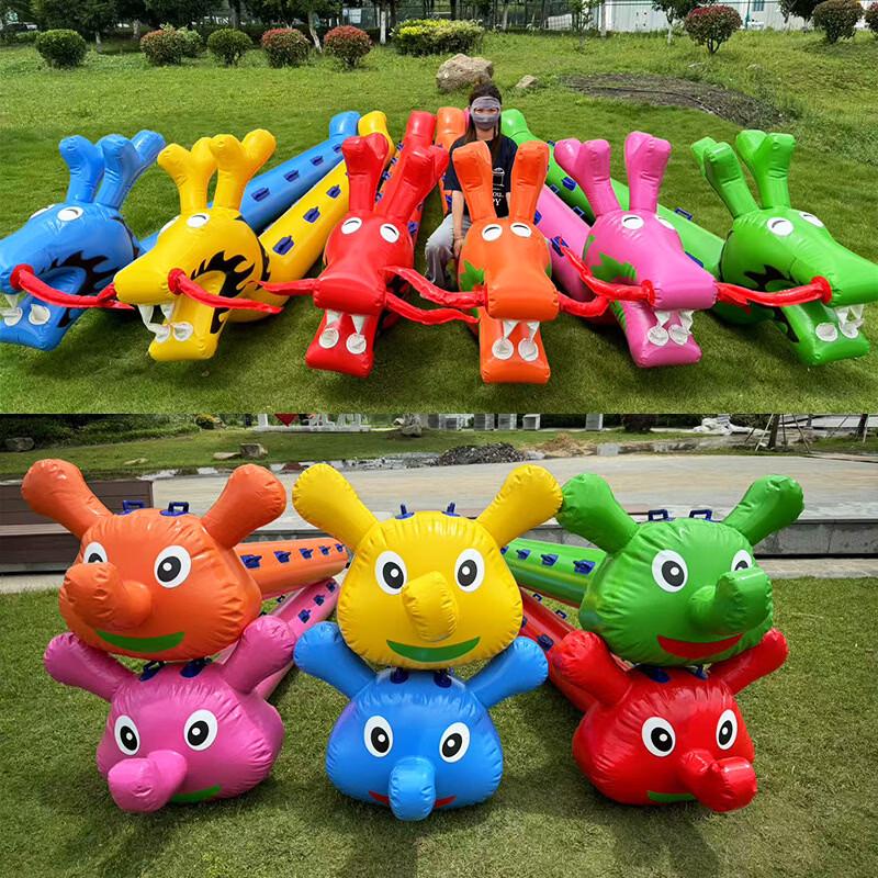 Inflatable Land Dragon Boat Team Building Game