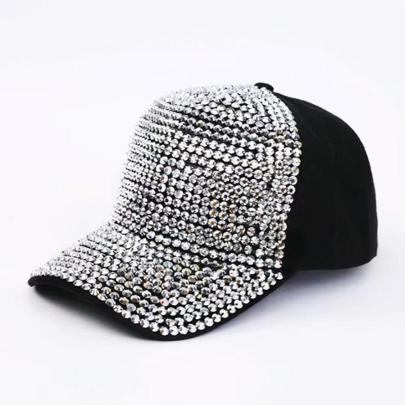 Retro Women's Rhinestone Baseball Cap: Stylish Travel Sunscreen Hat