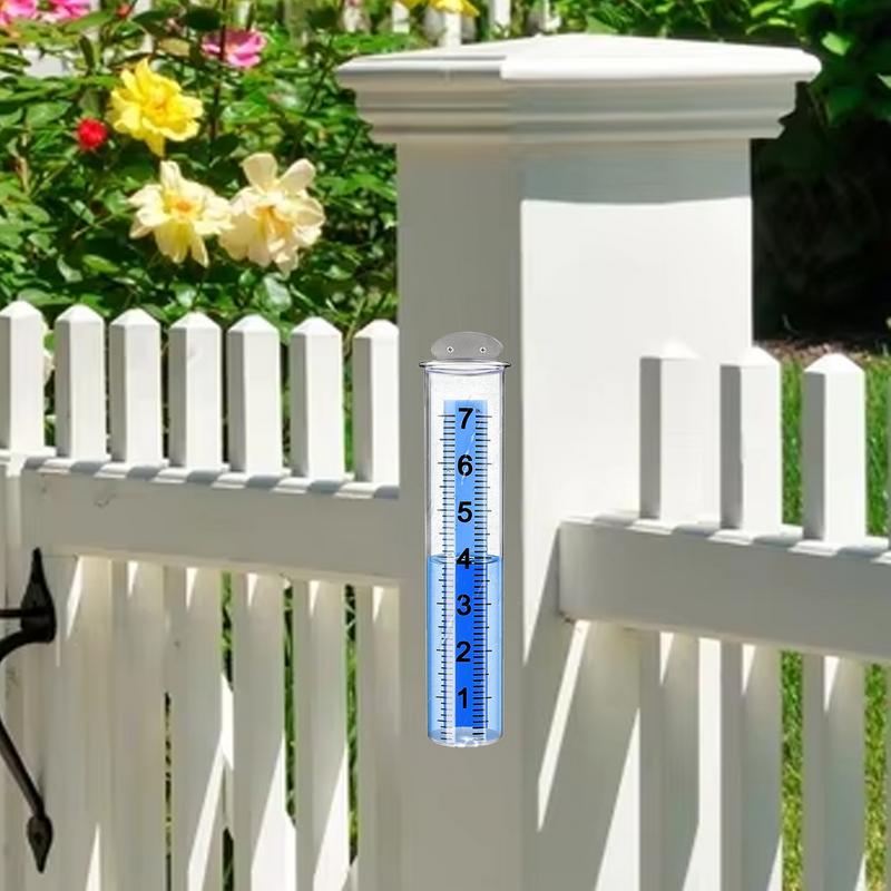 Garden Rain Gauge Freeze Proof Water Rain Meter Transparent Accurate Measuring Tool With Large Clear Numbers For Lawn Backyard