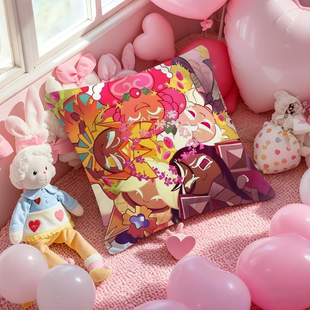 Hot Game C-Cookie Run Kingdom Cushion Cover Pattern Printed Pillowcase for Living Room Sofa Cushion Cover & Bedroom Decor