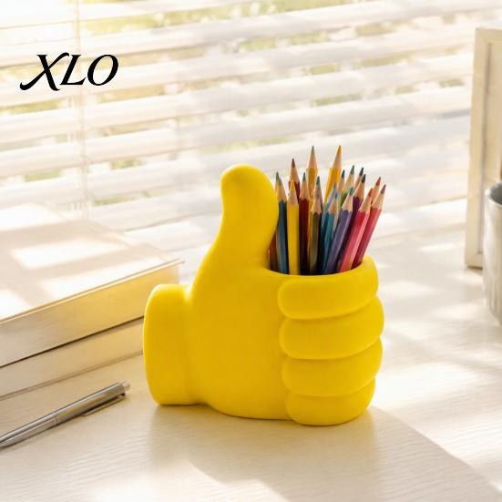 Novelty Desk Decor for Students 3D Printed Thumbs?Up Pen Holder, Funny Gesture Shaped Organizer, Creative Stand Pencil Cup, Cute Desktop Storage