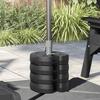 VidaXL Pavillon-Gewichte 4 Stk. Schwarz 220x50 mm Beton