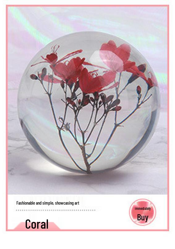 Dandelion Preserved Flower Night Light - Wooden Crystal Ball for Christmas & Birthday Gifts