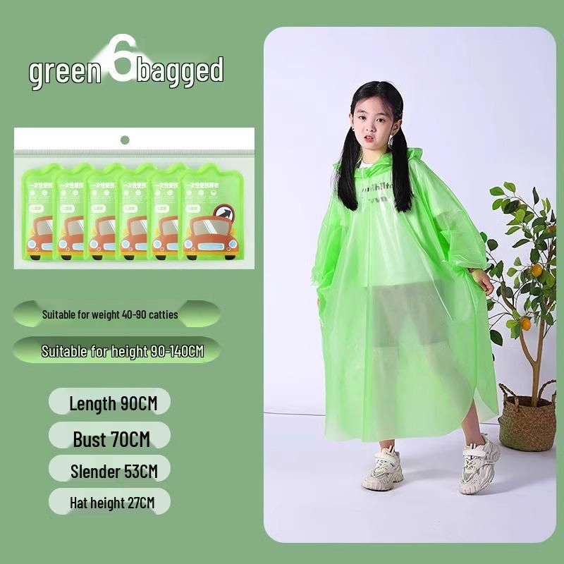 Kinder- & Erwachsenen Tragbarer Wasserdichter Poncho - Universelle Verdickte Regenjacke für Schule, Reisen und Ausflüge