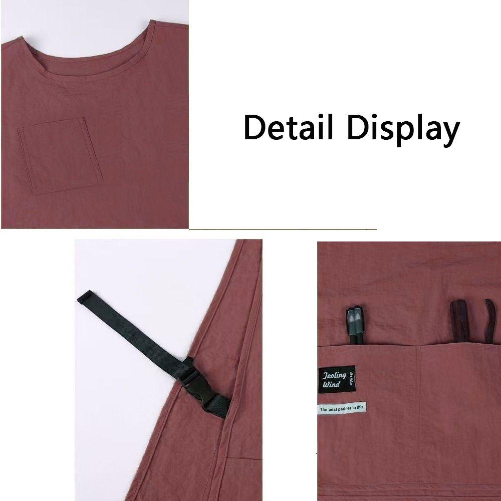 Waterproof Stain-Resistant Apron Nylon Vest Style Anti Dirty Sleeved Apron Breathable Multipurpose Kitchen Aprons