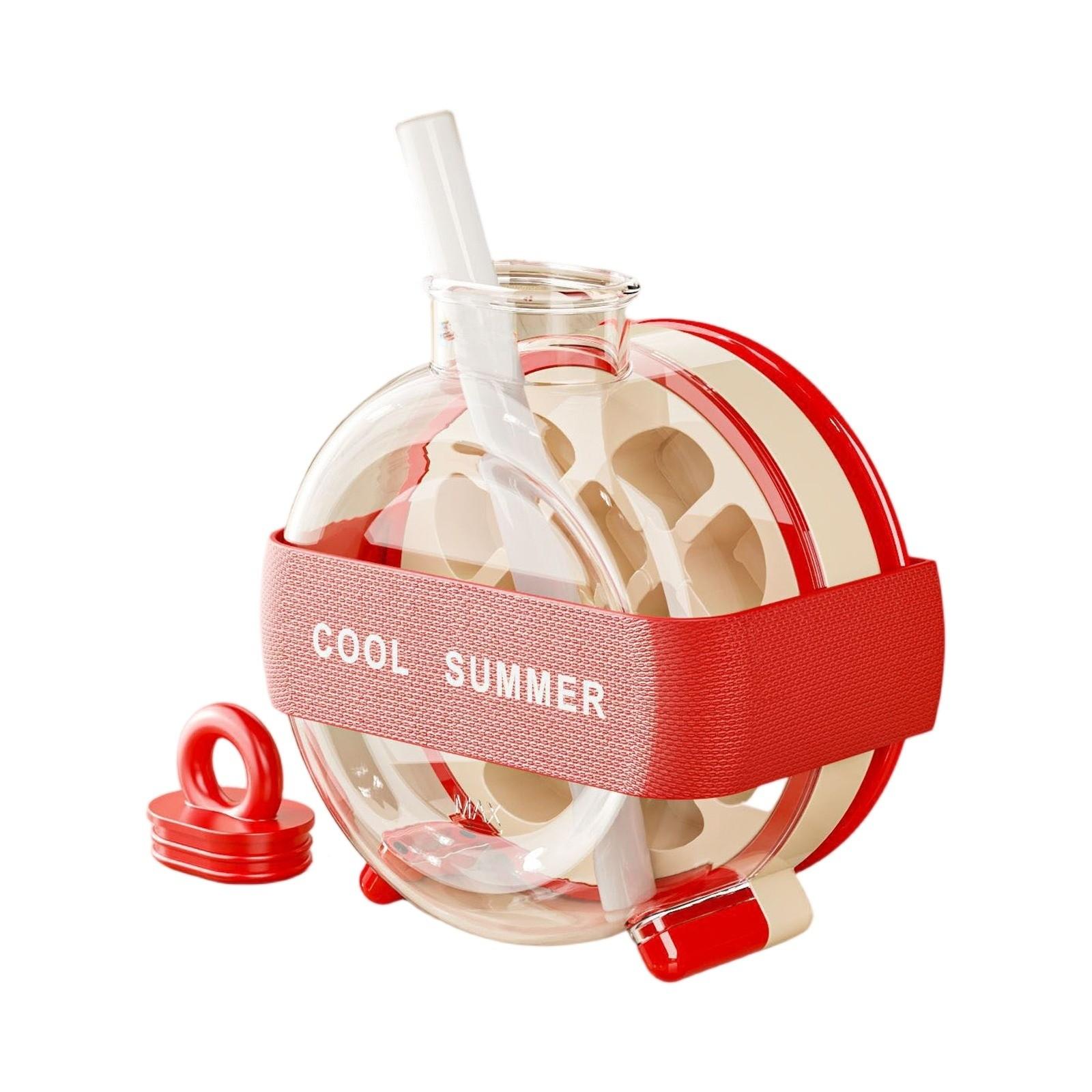

Mold Food Grade Home Take-away Maker Ice Box Straw Cup Press Ice-removing Curling Pot One Size червоний