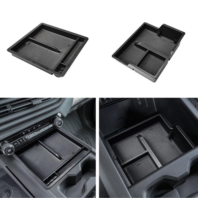 Front Center Console Organizer For 2024-2025 Chevy Silverado EV Work Truck (WT) Middle Center Console Storage Box Accessories