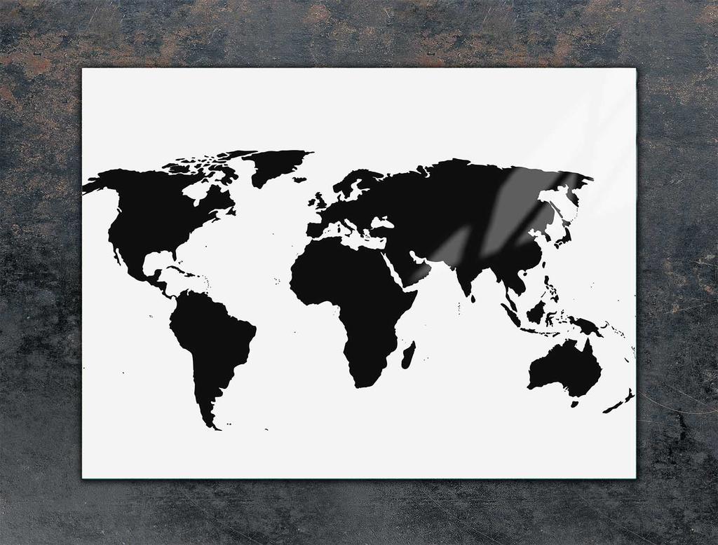 SZKLANA PŁYTA OCHRONNA NA KUCHENKĘ 70x52 MAPA