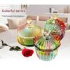 Beautiful European Style Multicolored High Transparency Glasses Candy Storage Jar for Decors and Organization at Homes