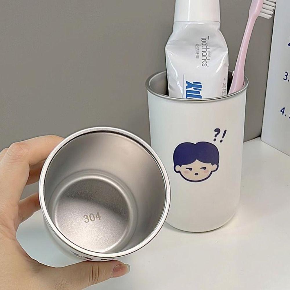 Simple Style Couple Toothbrush Cup Cartoon Rinse Cup Thick Mouthwash Cup  Gift