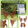 Metal Wall Art Angel Wings Sculpture Decorative Home Indoor Outdoor Hanging Ornament Durable Rust-Resistant Design