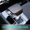 For LEADING ONE 2020 Car Gear Shift Knob Head Cover Interior Sticker Styling Accessories Matte Silver Carbon Fibre