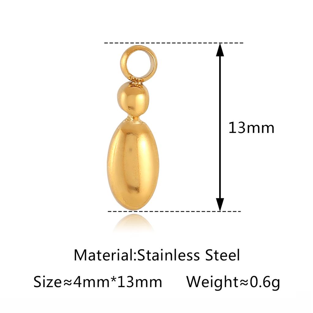 3Pcs Bubble Letter Charms Fadeless Gold Color PVD Plated Balloon Alphabet A-Z Pedant DIY Initial Necklaces Women Jewelry Making