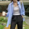 Women's Summer Korean Long Sleeves Sunscreen Shirt Loose Casual Sweet Single Breasted Turndown Collar Tops