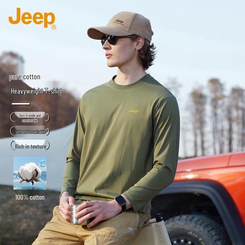 JEEP Men s Cotton Casual Long Sleeve T-Shirt XL