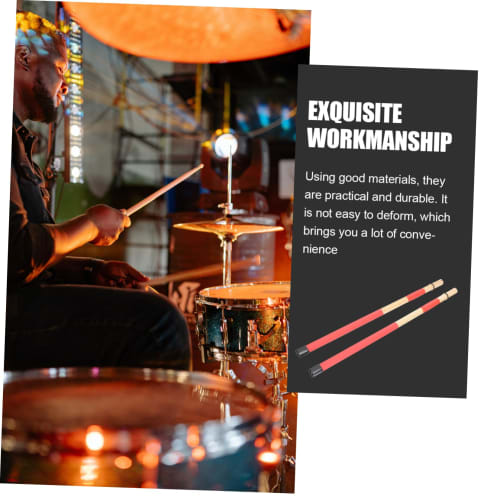 NOLITOY 1 Pair of Drumsticks, Xylophone Mallets, Earhook Microphone, Cool Drumsticks, Stage Drumsticks, Keyboard Instrument Accessories, Keytar Drum R