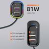 Mehrere Geräte Auto-Ladestation 6-Port USB-Schnellladegerät mit Verlängertem Kabel Universelles Autoladegerät für Smartphones