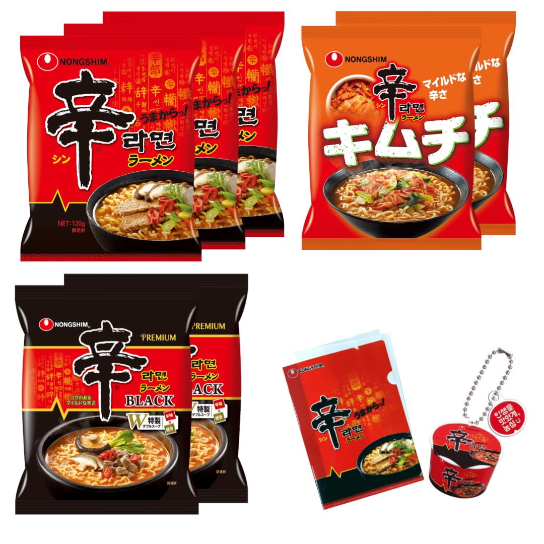 

Острые блюда Shin Ramen Ramen — это забавный набор для сравнения популярной серии Shin Ramen! / Рамен/Шин Кимчи/Шин Блэк/Вкус