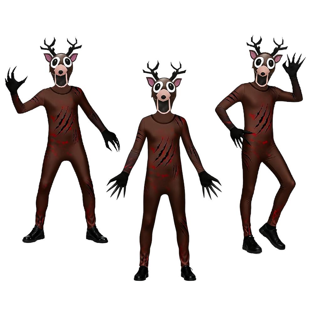 99 Nights In The Forest Deer Kids Cosplay Costume Animal Deer Owl Cosplay Jumpsuit Halloween Party Costumes for Adult Childre