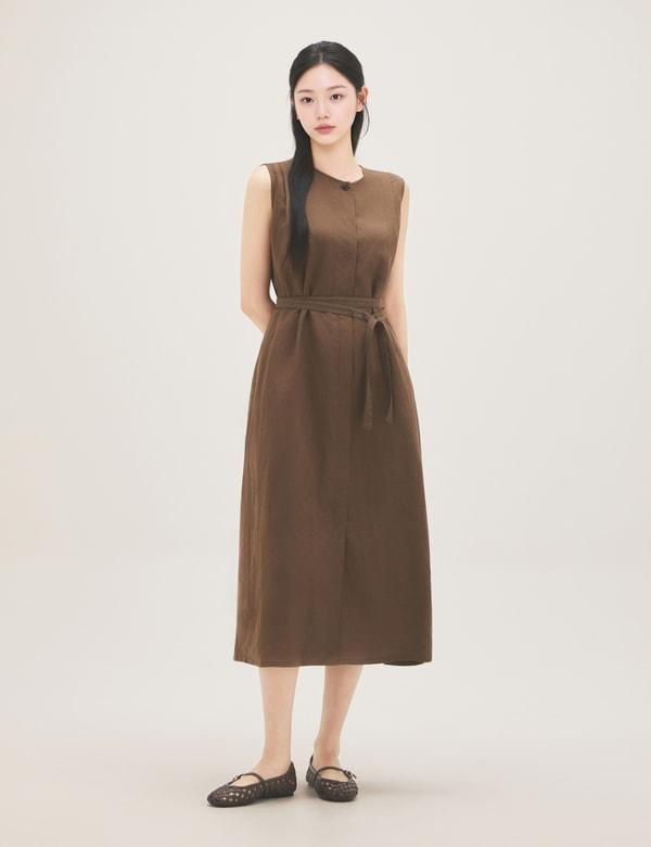 Roem Linen Long Dress Rmowg37R11
