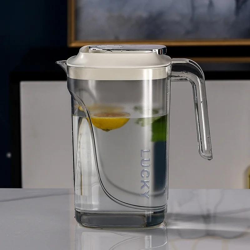 2200ml Cold Water Kettle Plastic Household Tea Making Juice Beverage Jug Food Grade Home Cold Drink Kitchen Bar Supplies Kettle