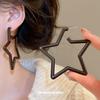 Steel Needle Acrylic Round Star Stud Earrings Casual Simple Daily Commute Versatile Earrings Design Sense Niche Earrings