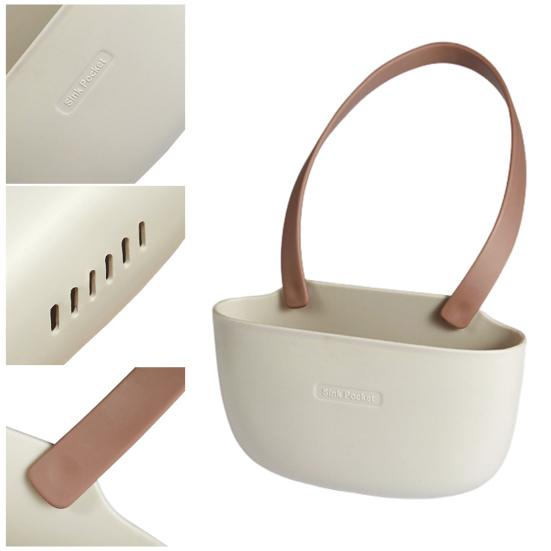 Kitchen Sink Holder Hanging Drain Basket Large Capacity Easy to Install Multipurpose Soap Sponge Holder Kitchen Accessories