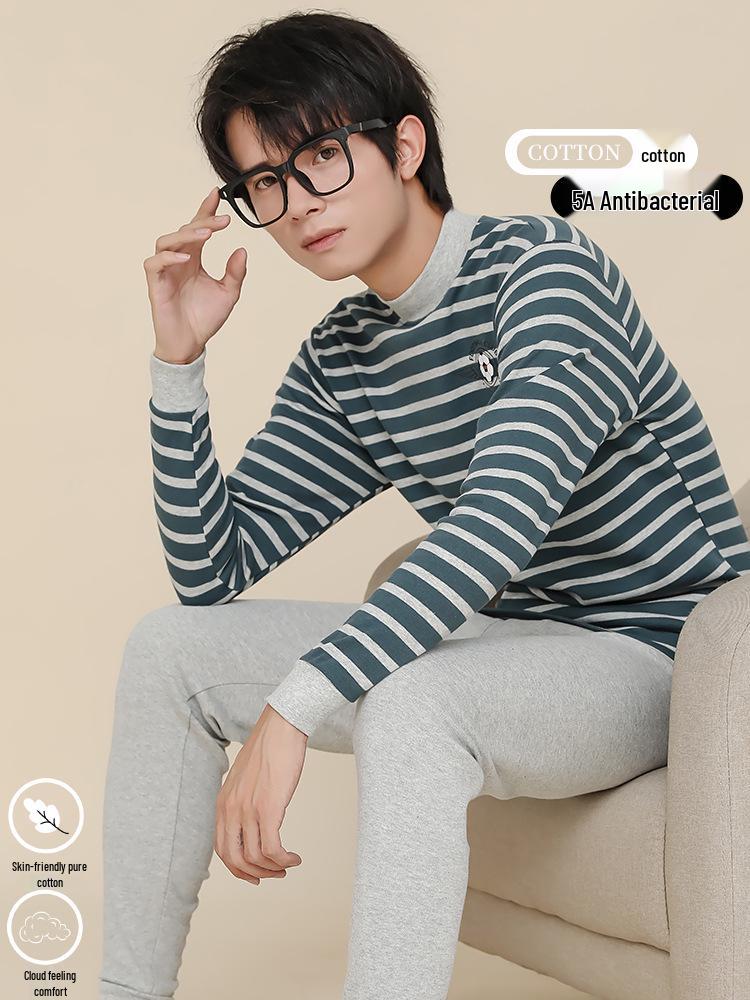 Big Kid Pure Cotton Autumn Underwear Set for Boys - Warm Sweater for Teen Students