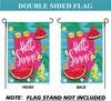 Hello Summer Watermelon Garden Flag 12.5 x 18 Inch Double Sided Yard Farmhouse Holiday Home Outdoor Decoration