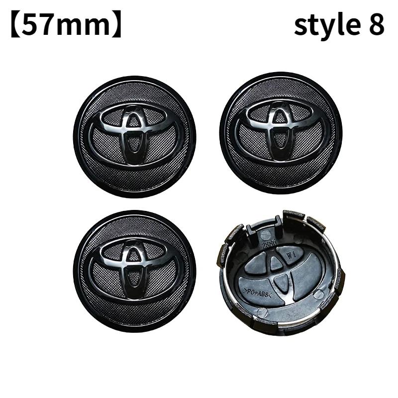 2026 New For Toyota 4Pieces 57mm 62mm Wheel Hub Center Caps for Toyota Corolla RAV4 Camry Yaris C-HR Prius Crown Highlander Car