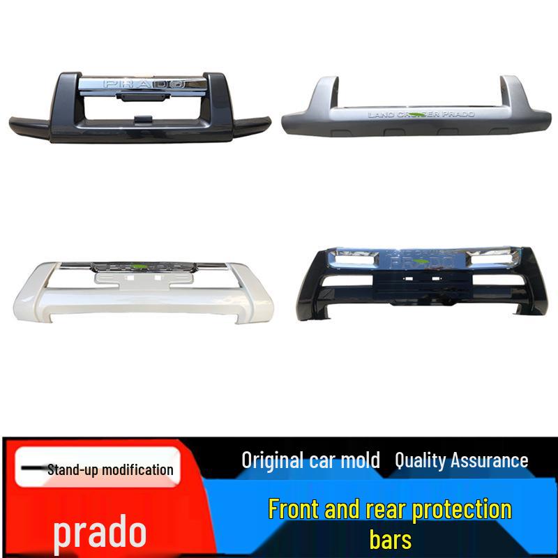 Compatible Front & Rear Bumper Guard for Toyota Prado 2014-2022 Models 3.5, 2700, 4000 - Bumper Modification Kit