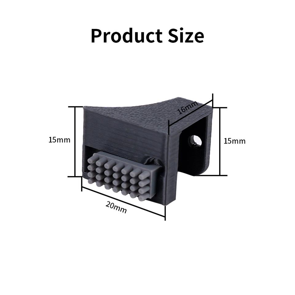 3D Printer Parts Nozzle Wiper Silicone Brush for Bambu Lab P1 P1P P1S X1 X1C Print Head Cleaner for 3D Printer Head Wiping Parts