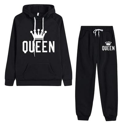 Sonbahar Kış Kadın Hoodies Takım Elbise Rahat 2 Parça Setleri Bayan Eşofman Kıyafetleri Moda Koşu Giyim Kazak Polar Pantolon Setleri