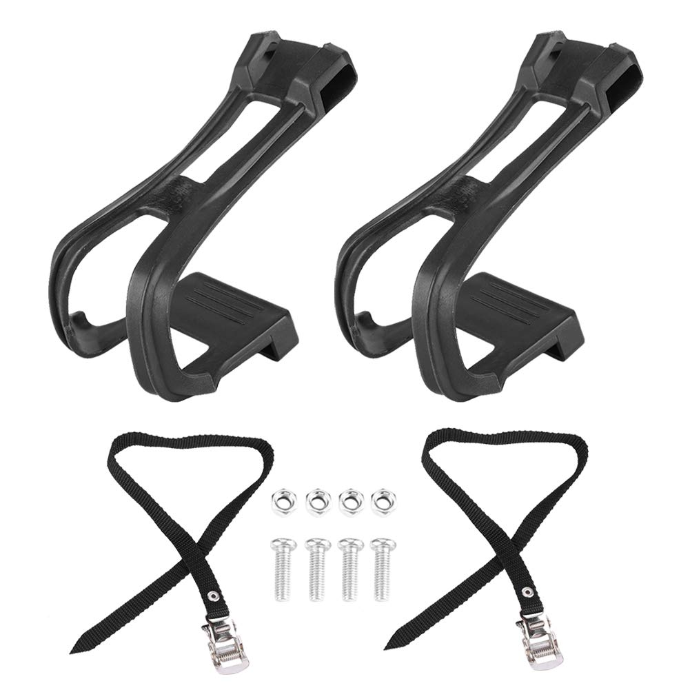1 Set of Bicycle Pedal Foot Fender Toe Pedal Clips Straps for Fixed Gear and Road Bikes Non-Slip &