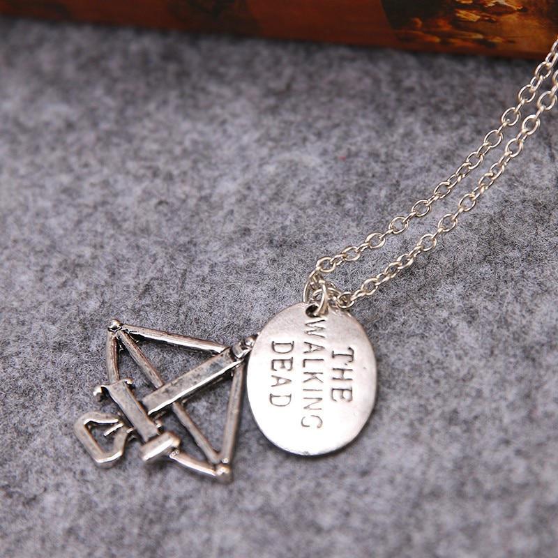 Cross Bow and Arrow Pendant Necklace Punk Choker for Fans Gifts Men Jewelry Accessories