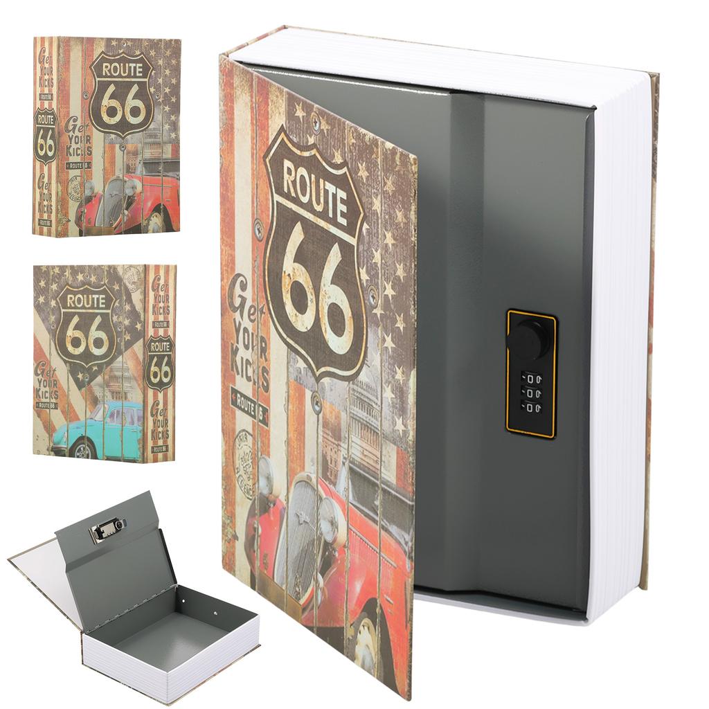 Large Decorative Book Safe with Combination Lock 10.43" × 7.87" × 2.56" Hidden Storage Diversion Box for Cash Phone Passport