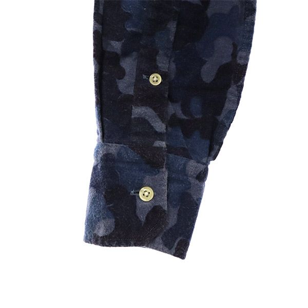 Psycho Bunny Camouflage Langarmshirt S Blau Logo Patch Golf Herren Gebraucht