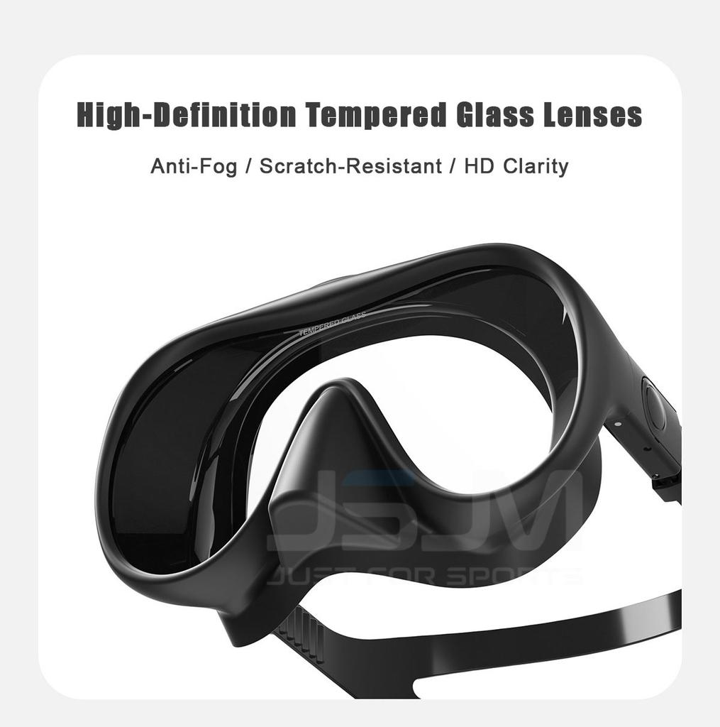 New Diving Mask Anti-Fog 180° View Lens Pure Soft Silicone Snorkeling Set Adjustable Snorkel Swim Training Glasses for Diving