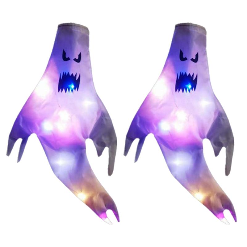 AD23-Halloween Decorative Venue Layout Props, Ghost Fan LED Glow Ghost Pendant Pendant Hanging Decoration
